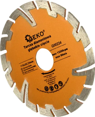 Disk prerës diamanti Geko G00224, 115mm, prerje e thellë, blu - 2