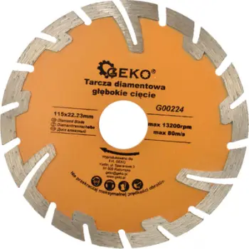 Disk prerës diamanti Geko G00224, 115mm, prerje e thellë, blu