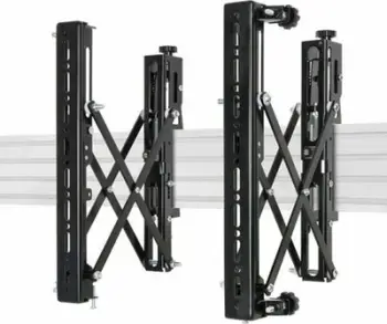 Sistem montimi video wall B-Tech System X BT8390-VESA400MAP/B, krahë tërheqës, VESA 400, i zi