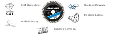 Disk prerës Graphite, 125x22.2 mm (57H634) - 2