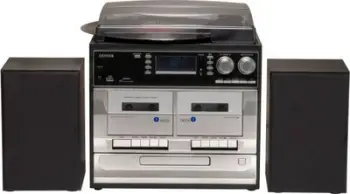 Sistem muzike Denver MRD-166, gramafon me CD dhe kasetë, radio DAB, i zi