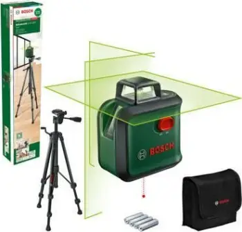 Nivel lazer Bosch AdvancedLevel 360, vetërregullues, lazer jeshil, me trefot