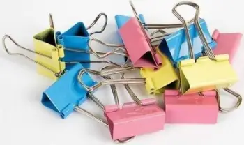 Kapëse dokumentesh FANDY Clips 19mm, set 40 copë, shumëngjyrëshe