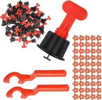 Sistem nivelimi pllakash Tiles Leveling System, 150 copë, me çelësa