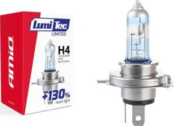 Llambë halogjene LumiTec H4, 12V 55 60W, Xenon Look +130, e bardhë