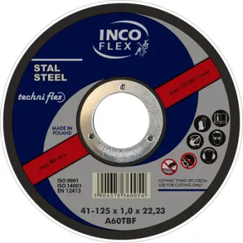 Disk prerës për çelik Inco Flex M41 125, 125mm, 1.6mm, i zi