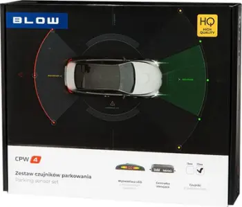 Sistem parkimi BLOW CPW4, 4 sensorë ultrazërore, ekran LED, i zi