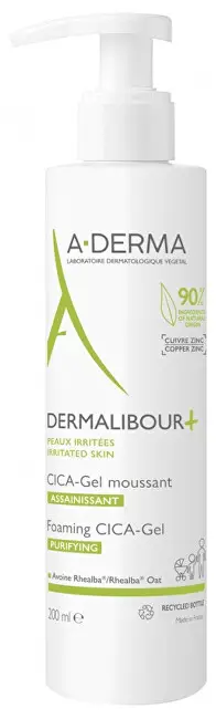 Xhel/Shkumë pastruese për lëkurë A-Derma Dermalibour+ (Foaming CICA-Gel), 200 ml