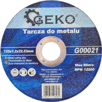 Disk prerës metali GEKO G00021, 125x1.2x22.23mm, për mulli këndor, blu