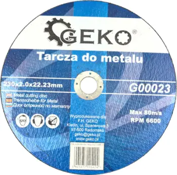 Disk prerës për çelik GEKO, 230mm, 2.0mm