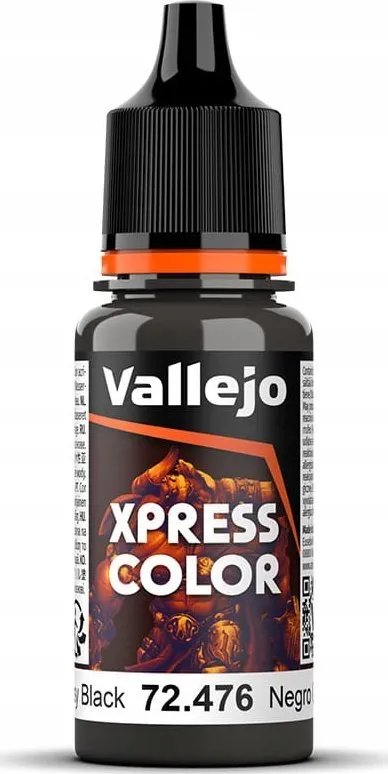 Bojë akrilike Vallejo Game Color Xpress VJP72476, 18 ml, Greasy Black, mat - 1