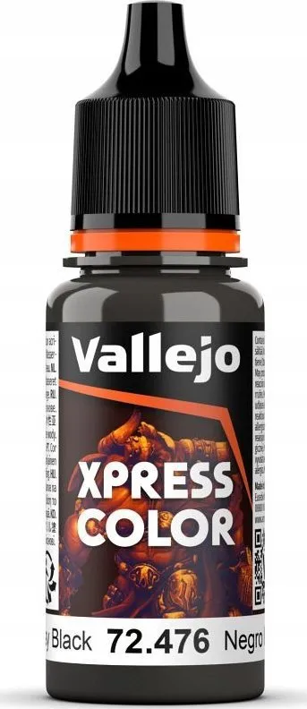 Bojë akrilike Vallejo Game Color Xpress VJP72476, 18 ml, Greasy Black, mat - 4