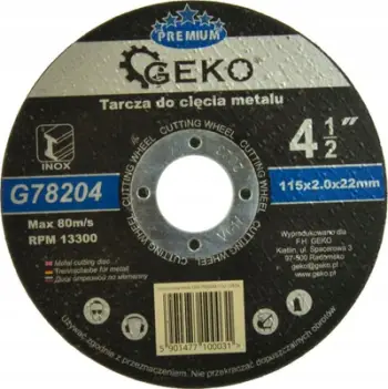 Disk prerës për metal GEKO Premium, 115mm, 2mm