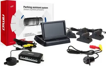 Sistem parkimi TFT02, ekran 4.3", 4 sensorë HD 308 LED, i zi