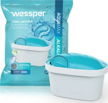 Filtera uji Wessper AquaMax Alkaline, set 4 copë, kompatibil me Brita Maxtra+