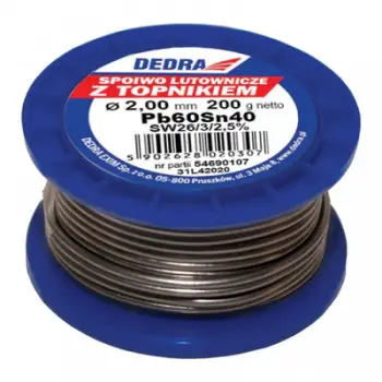 Material saldimi Dedra Pb60Sn40 31L42020, 2mm, 200g