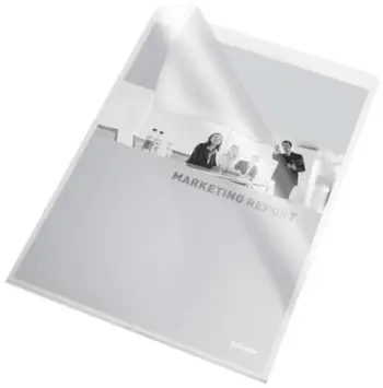 Xhep plastik për dokumente Esselte A4, set 10 copë, transparent