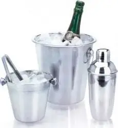 Set për bar 2 x kova akulli, përzierës pijesh dhe thyerës akulli