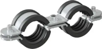 Kapëse dyshe për tuba NICZUK UDG 3/4 SKR, 26–29 mm, antikorrozive, e verdhë