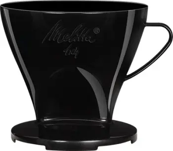Filtri kafeje Melitta Pour Over NWT2873, përmbajtës filtri i dyfishtë, i zi