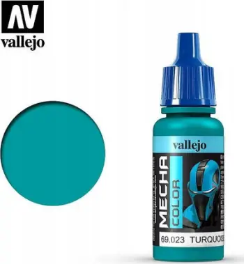 Bojë akrilike Vallejo Mecha Color 69.023 Turquoise, për miniatura, 17 ml, turquoise