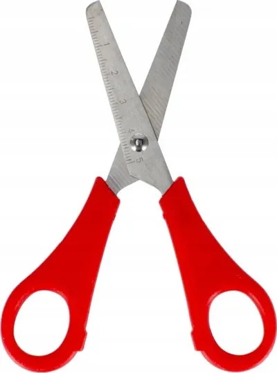 Gërshërë shkollore STARPAK 533760, 13cm, për të majtë, blu kuqe - 5
