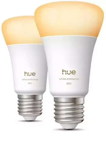 Llambë inteligjente Philips Hue White Ambiance E27, 6W 810 lm, set 2 copë