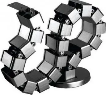 Sistem vertikal kabllor Techly ISWT-CAN-6735, ABS çelik, për tavolina Sit Stand, i zi - 1