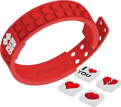 Byzylyk Pixie Crew Wristband PXX-02-55, silikoni, i kuq - 1