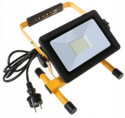 Reflektor pune LED Workshop, 3m kabllo, trup alumini, i verdhë - 2