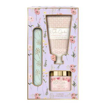 Set për duar dhe thonj Baylis & Harding Royale Garden, krem për duar dhe thonj 50 ml + kristale për larjen e duarve 70 g + limë për thonj