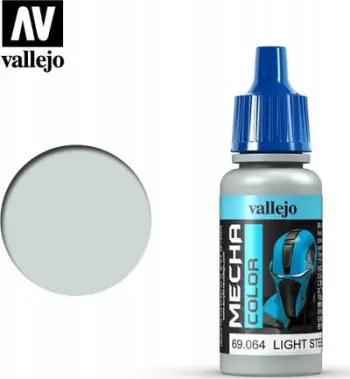Bojë akrilike Vallejo Mecha Color 69.064 Light Steel, 17ml, metalike, gri e çelët