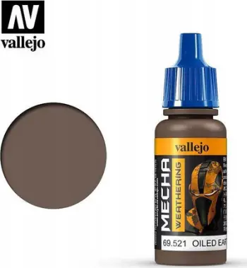 Bojë akrilike Vallejo Mecha Color 69.521 Oiled Earth Wash, 17 ml, kafe e errët