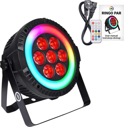 Reflektor skenik LED Light4Me Ringo PAR, shumëngjyrësh, i zi - 1