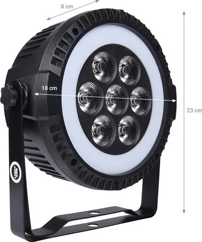 Reflektor skenik LED Light4Me Ringo PAR, shumëngjyrësh, i zi - 4
