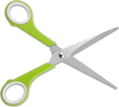 Gërshërë universale 17cm, çelik inox, të gjelbra - 1