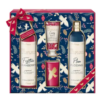 Set për femra Baylis & Harding Winter Wonderland, krem dushi 250 ml + shkumë për vaskë 250 ml + krem duarsh 30 ml + qiri aromatik 60 g