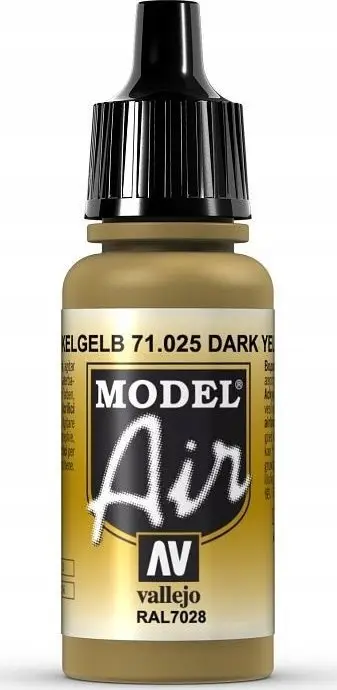Bojë akrilike Vallejo Model Air Dark Yellow, mat, 17ml, e verdhë e errët