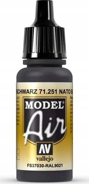 Bojë akrilike Vallejo Model Air NATO Black, mat, 17ml, e zezë
