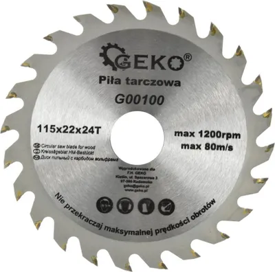 Disk sharrë rrethore GEKO 115mm, 22mm, 24 dhëmbë - 1
