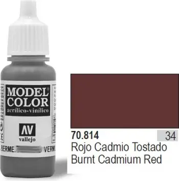 Bojë akrilike Vallejo Model Color Burnt Cadmium Red, 17ml, e kuqe e errët