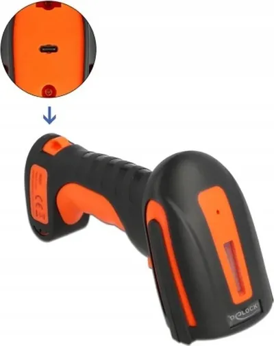 Skaner barkodash DeLOCK Industrial, 1D dhe 2D, 2.4 GHz dhe Bluetooth, i zi - 2