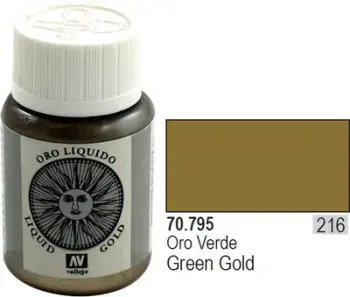 Bojë akrilike Vallejo Model Color Gold Metals, metalike, 35ml, ngjyrë ari