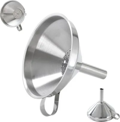 Hinkë çeliku me sitë, diametër 12.5 cm, argjendtë - 1