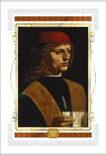 Kartolinë Leonardo Da Vinci Card B-3J 515 003 me zarf, 16x23 cm, shumëngjyrëshe