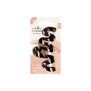 Kapëse flokësh Invisibobble Clipstar L Cacoa Cream, e zezë/ bezhë