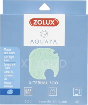 Fishek filtri akuariumi Zolux AQUAYA Phosphate Cartridge Xternal 200, për reduktim fosfatesh, transparent