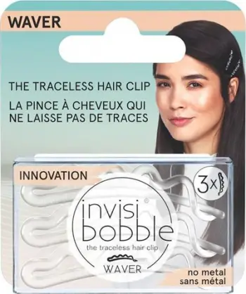 Kapëse flokësh Invisibobble Hair Clip, set 3 copë, transparente