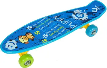 Skateboard Plastic Enero Mini Puppy, 42x12cm, 60kg, i kaltër