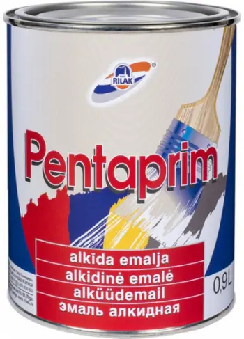 Bojë alkide Rilak Alkyd Enamel Pentaprim, 0.9L, për metal dhe dru, kafe e verdhë
